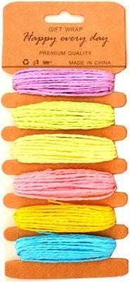 Opakowanie Sznurki papierowe pastelowe 6 kolorów