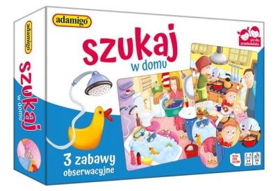 Szukaj w domu - zestaw edukacyjny. Wydawca: Adamigo. SmakLiter.pl Opakowanie Szukaj w domu - zestaw edukacyjny