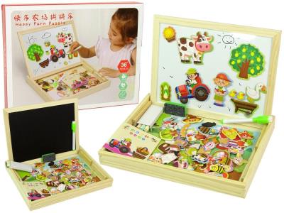 Opakowanie Tablica drewniana kredowa i magnetyczna 2w1