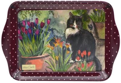 Opakowanie Taca kuchenna mała Kot i tulipany