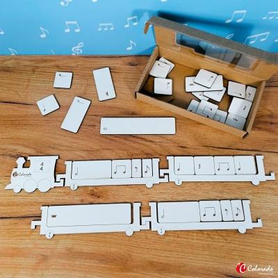 Opakowanie Takty ćwierćnutowe w metrum 4/4 Pociąg muzyczny