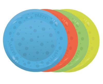 Opakowanie Talerz wielokrotnego użytku 4 kolory 21cm 4szt