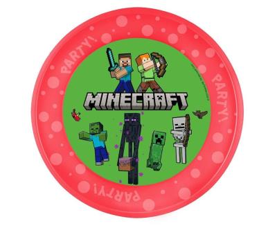Opakowanie Talerz wielokrotnego użytku Minecraft 21cm