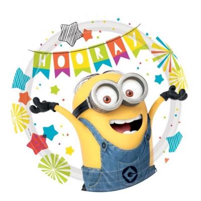 Opakowanie Talerze owalne papierowe minionek 23cm 8szt