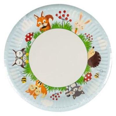 Opakowanie Talerze papierowe Leśne zwierzątka 8szt