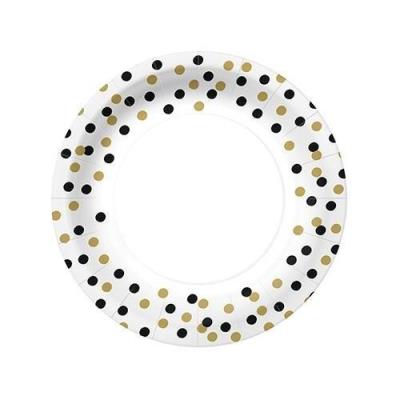 Opakowanie Talerze papierowe okrągłe eko Confetti 23cm