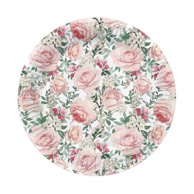 Opakowanie Talerze papierowe okrągłe eko Piękne róże 18cm