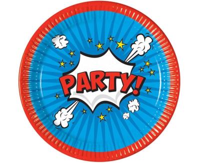 Opakowanie Talerzyki papierowe Boom Party 23cm 8szt