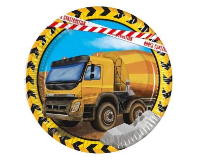 Opakowanie Talerzyki papierowe Construction 20cm 8szt