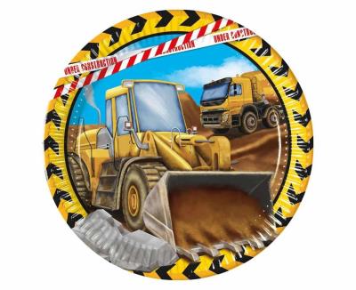 Opakowanie Talerzyki papierowe Construction 23cm 8szt