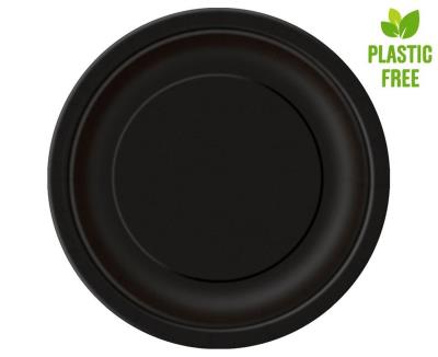 Opakowanie Talerzyki papierowe czarne 23cm 8szt