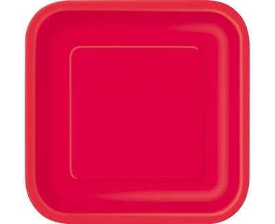 Opakowanie Talerzyki papierowe czerwone 18cm 16szt