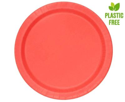 Opakowanie Talerzyki papierowe czerwone 23cm 8szt