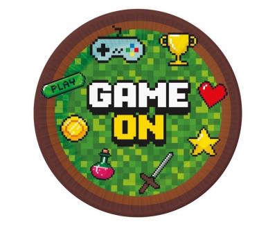 Opakowanie Talerzyki papierowe Game On 23cm 6szt