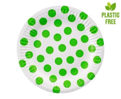 Opakowanie Talerzyki papierowe Groszki pistacjowe18cm 6szt.