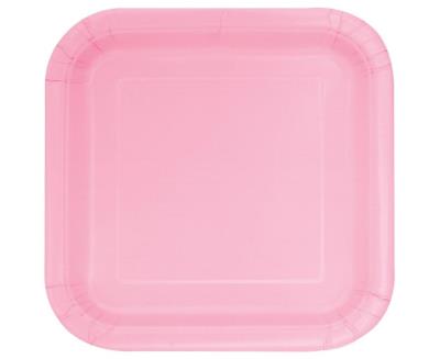 Opakowanie Talerzyki papierowe jasnoróżowe 23cm 14szt