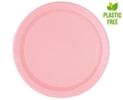 Opakowanie Talerzyki papierowe jasnoróżowe 23cm 8szt