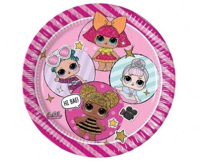 Opakowanie Talerzyki papierowe LOL Glitterati 23cm 8szt