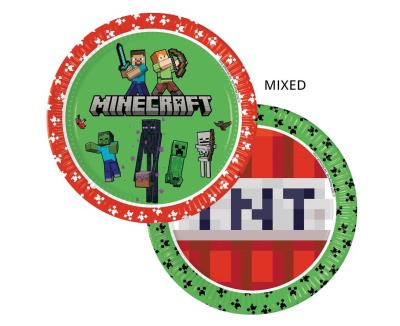 Opakowanie Talerzyki papierowe Minecraft 23cm 8szt