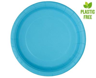 Opakowanie Talerzyki papierowe niebieskie 23cm 8szt