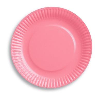 Talerzyki papierowe różowe 18cm 6szt. Wydawca: GODAN. SmakLiter.pl Opakowanie Talerzyki papierowe różowe 18cm 6szt