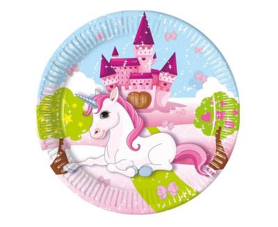Opakowanie Talerzyki papierowe Unicorn 23cm 8szt