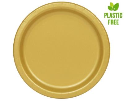 Opakowanie Talerzyki papierowe złote 23cm 16szt