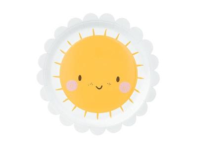 Opakowanie Talerzyki Słoneczko, mix 18cm 6szt