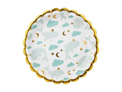 Opakowanie Talerzyki Wieloryby 18cm 6szt