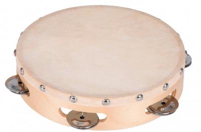 Opakowanie Tamburyn z naturalnej skóry z 5 talerzykami
