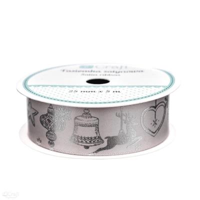 Opakowanie Tasiemka satynow Lovable Christmas 25mmx5m beżowa