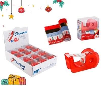 Opakowanie Taśma dekoracyjne świąteczne washi 12mmx3m