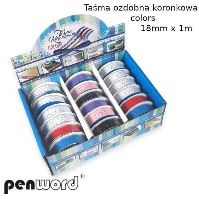 Opakowanie Taśma ozdobna koronkowa 18mmx1m (18szt)
