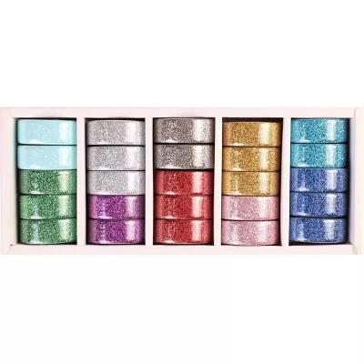 Taśma ozdobna Washi Tape brokat mix (25szt). Wydawca: Narcissus. SmakLiter.pl Opakowanie Taśma ozdobna Washi Tape brokat mix (25szt)