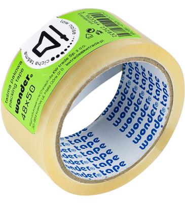 Opakowanie Taśma pakowa cicha 48x50 transparentna WONDER