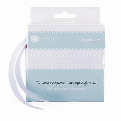 Taśma rzepowa samoprzylepna biała 15mm x 5m. Wydawca: Dalprint. SmakLiter.pl Opakowanie Taśma rzepowa samoprzylepna biała 15mm x 5m