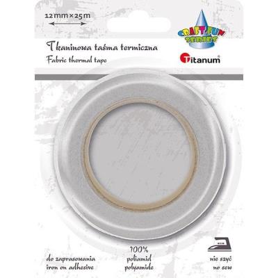 Opakowanie Taśma termiczna tkaninowa 12mm 25m biała