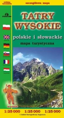 Okładka książki Tatry Wysokie polskie i słowackie mapa w.2
