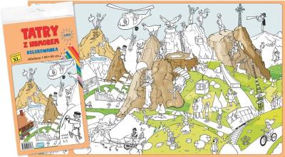 Okładka książki Tatry z humorem - lato. Kolorowanka XL - kolor