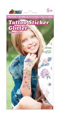 Opakowanie Tatuaże- brokatowe pastelowe kwiaty
