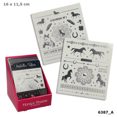 Opakowanie Tatuaże metaliczne z konikami Horses Dreams 6387A