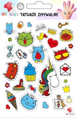 Tatuaże zmywalne dla dziecie Power girl. Wydawca: All4Kids. SmakLiter.pl Opakowanie Tatuaże zmywalne dla dziecie Power girl