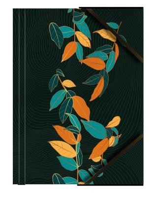 Teczka A4 kartonowa z gumką narożną liście (6szt). Wydawca: TETIS. SmakLiter.pl Opakowanie Teczka A4 kartonowa z gumką narożną liście (6szt)