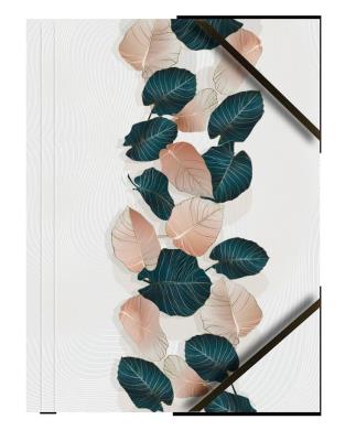 Teczka A4 kartonowa z gumką narożną liście (6szt). Wydawca: TETIS. SmakLiter.pl Opakowanie Teczka A4 kartonowa z gumką narożną liście (6szt)