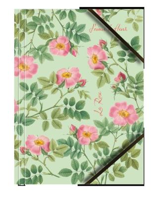 Teczka A4 kartonowa z gumką narożną róże (6szt). Wydawca: TETIS. SmakLiter.pl Opakowanie Teczka A4 kartonowa z gumką narożną róże (6szt)