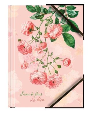 Teczka A4 kartonowa z gumką narożną róże (6szt). Wydawca: TETIS. SmakLiter.pl Opakowanie Teczka A4 kartonowa z gumką narożną róże (6szt)