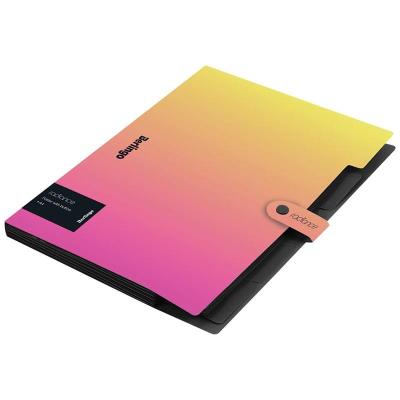 Opakowanie Teczka A4 PP 5 przegródek rózowo-pomarańczowa