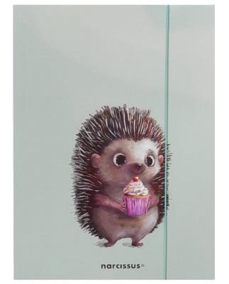 Teczka A4 z gumką Jeżyk. Wydawca: Narcissus. SmakLiter.pl Opakowanie Teczka A4 z gumką Jeżyk