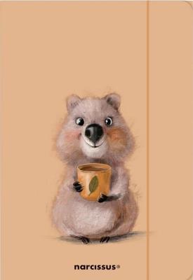 Teczka A4 z gumką Kuoka. Wydawca: Narcissus. SmakLiter.pl Opakowanie Teczka A4 z gumką Kuoka