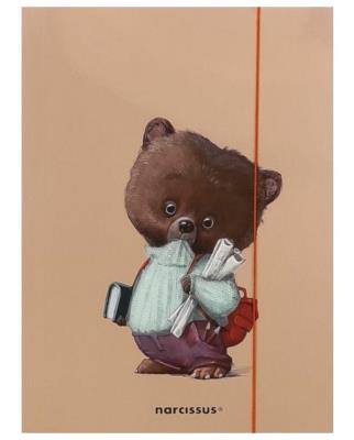 Teczka A4 z gumką Misiek. Wydawca: Narcissus. SmakLiter.pl Opakowanie Teczka A4 z gumką Misiek